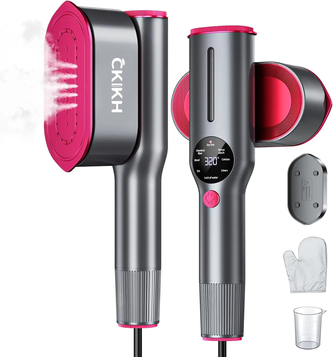 CHICK 1200W Portable Steam Iron,5 Seconds Fast Heat-up, 25g/min Strong Steam Output,Home Fabric Wrinkle Remover,Suitable for Home,Travel,Perfect Gift