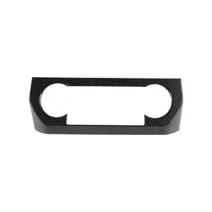 Air Conditioner Control Switch Panel Trim Cover for 2015-2020 Ford F150, Red Sticker Decoration with Black Carbon Fiber Finish, Car Interior Kit, Dashboard Decoration, Automotive Interior Accessory