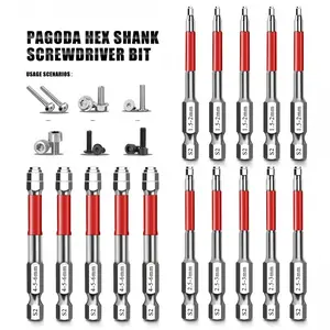 Universal Pagoda-Shaped Hexagonal Drill Bit 3-In-1, S2 High-Hardness Magnetic Drill Bit, Engine Repair, Motorcycle Maintenance, DIY Home Improvement