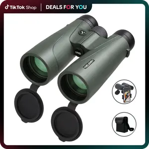 15x52 UHD Binoculars for Adults High Powered Waterproof Binoculars for Bird Watching Low Night Vision for Hunting Outdoor with 23mm Large Eyepieces and BAK4 Prism