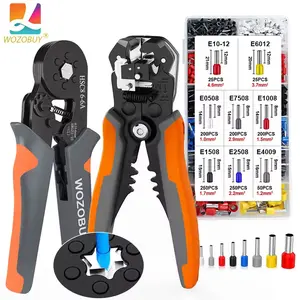 Ferrule Crimper Tool,Ratchet Crimping Tool Kit-Wire Stripper & Crimper Plier ,or Plier Set with Connectors multifunctional