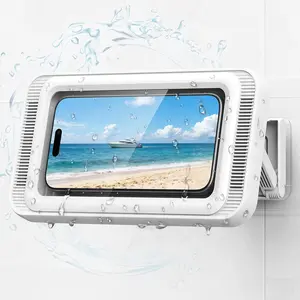 Shower Phone Holder  with Speaker,  Phone Holder for Shower with 480? Adjustable? Sound Quality?   Screen Water-Proof & Anti-Fog Phone Mount for 4-7" Phones
