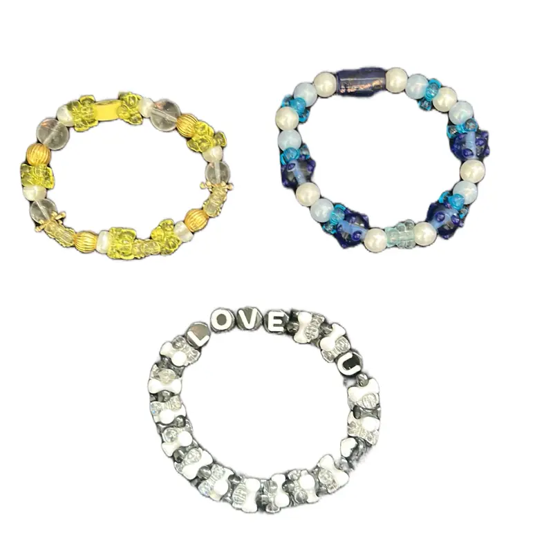 Bracelet set (3pcs) random made by hand to stand out and express courage