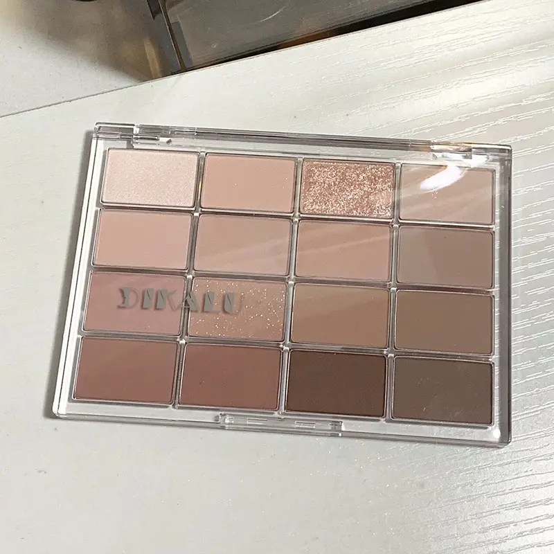 16 Color Eyeshadow Palette, Matte Shimmer Glitter Finish, Nude & Earth Tone Shades, Perfect for Daily Makeup Look, Long-Lasting Wear, Makeup Kit Set, Highly Pigmented Palette, Matte Pigmented Palette