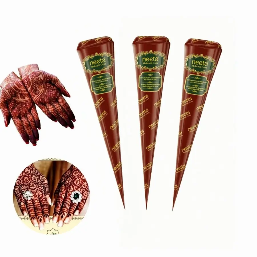 3pcs Henna Paste Temporary Tattoo Paste Waterproof Half-Permanent Henna Body Art Template, Ideal for Temporary Tattoos, Henna Designs, Henna For Skin