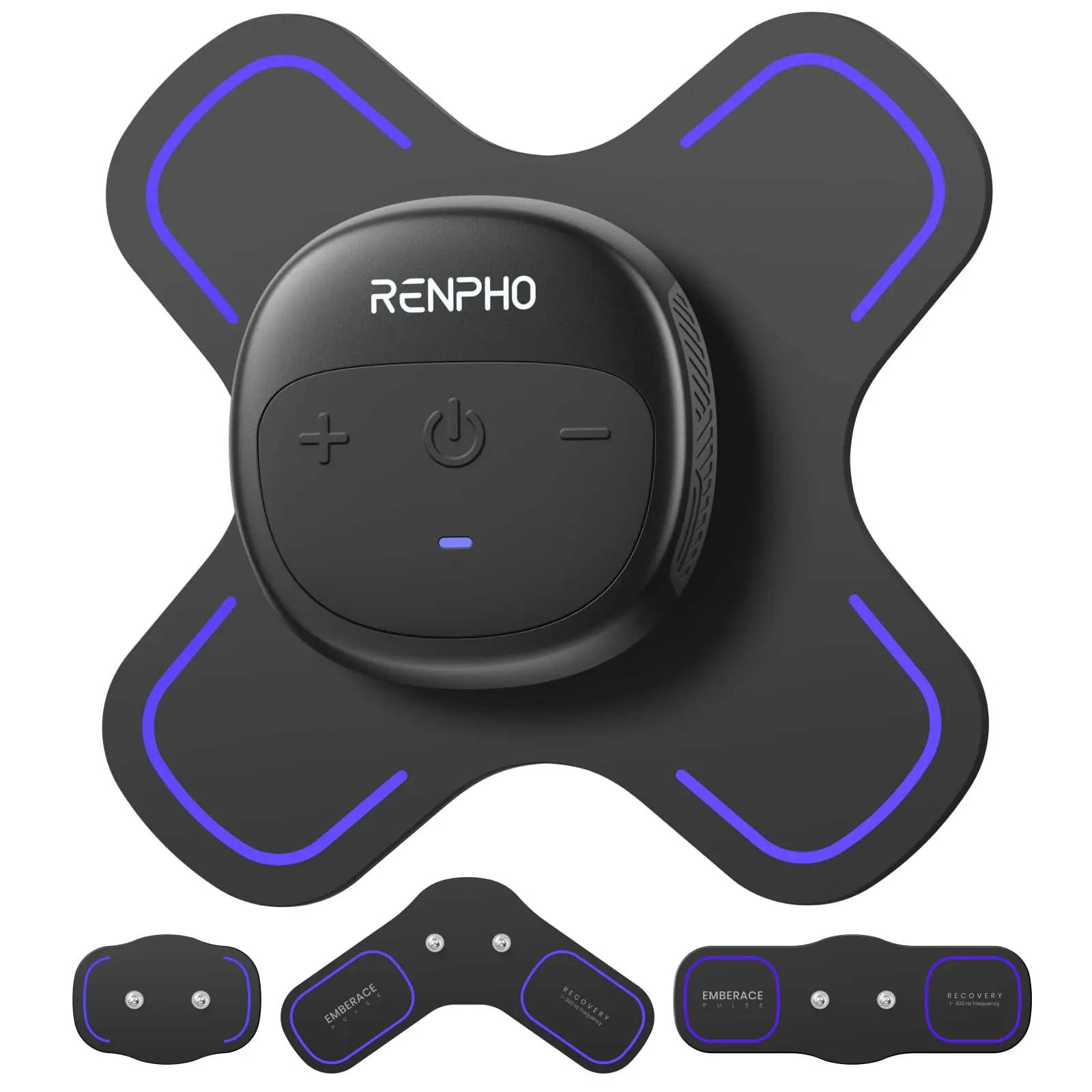 RENPHO Wireless TENS Unit Muscle Stimulator, Portable EMS Muscle Stimulator Machine, Rechargeable TENS Machine Muscle Relaxer for Back, Waist, Shoulders, Legs, 4 Gel Electrode Pads