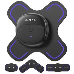 RENPHO Wireless TENS Unit Muscle Stimulator, Portable EMS Muscle Stimulator Machine, Rechargeable TENS Machine Muscle Relaxer for Back, Waist, Shoulders, Legs, 4 Gel Electrode Pads