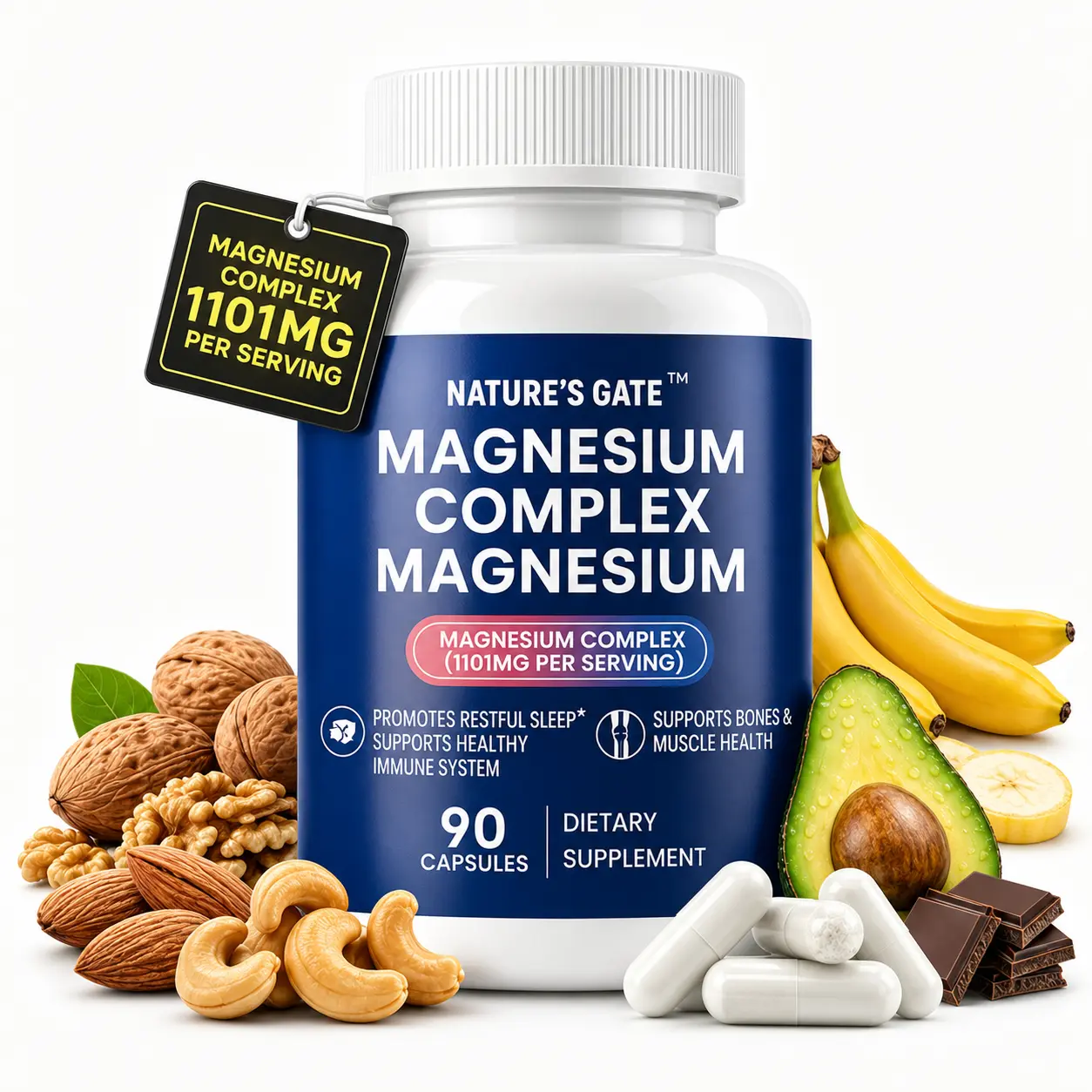 NATURE'S GATE  Magnesium Complex 8 Essential Magnesium Supplement