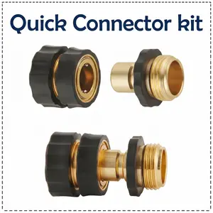 6-Set Garden Hose Quick Connect Fittings 3/4 GHT Male & Female Quick Release Adapters for Easy Attachment