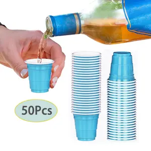 50pcs 50ml/1.7oz Mini Drinking Cups, Plastic Cups, Disposable Cups, Party Game Cups, Shot Cups, Party Supplies