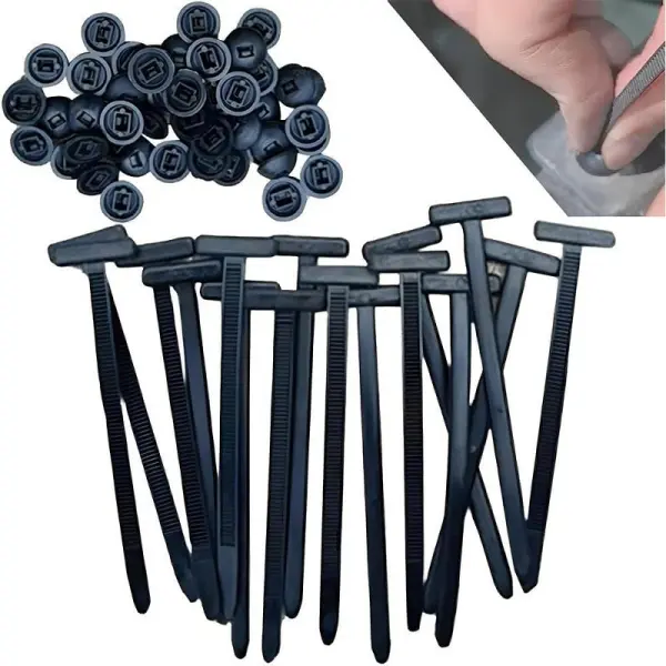 PA66 Nylon Self-Locking Cable Tie Buckle Kit, 50kg Tensile Strength, UV-Resistant, Anti-Corrosion, Compact Lightweight Plastic Wire Tie for Car Maintenance, Securing Items, DIY Users (Fits 90%+ Vehicle Models’ Fenders)