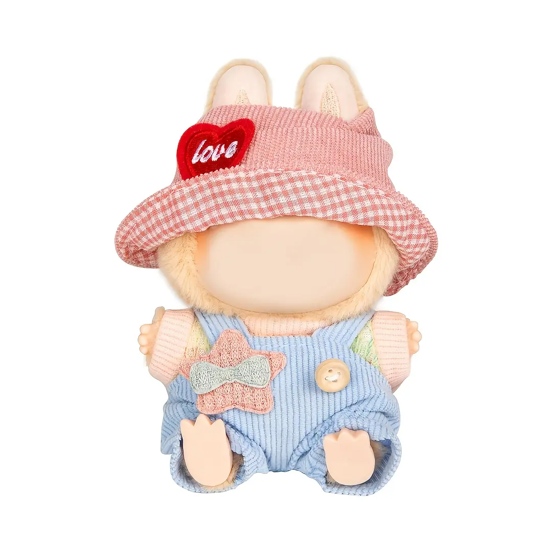 17cm Doll Clothes Set, Cute Hat & Outfit Set for Dolls, Adorable Dress-Up Accessories for Doll