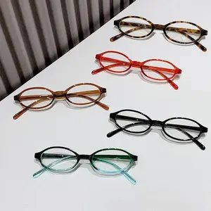 Oval Small Frame Glasses for Women, Y2K Retro Style, Clear Lenses Fashion Eyewear, Trendy Computer Glasses, Perfect Accessory for Commuting, Office, and Daily Fashion