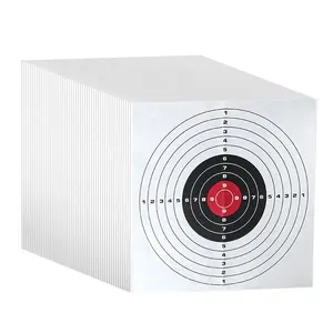 Paper Targets for Gun Shooting, Offset Printing Paper, and, Bullseyes, Numbers, 23"x23", Ideal for Target Practice