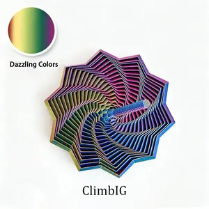 3D Printed Expanded Sensory Fidget Star, New Stress Relief Sensory Whirling Spiral with Handle, Very Satisfying Sight and Sound with Hypnotizing Visual Fidget Toy