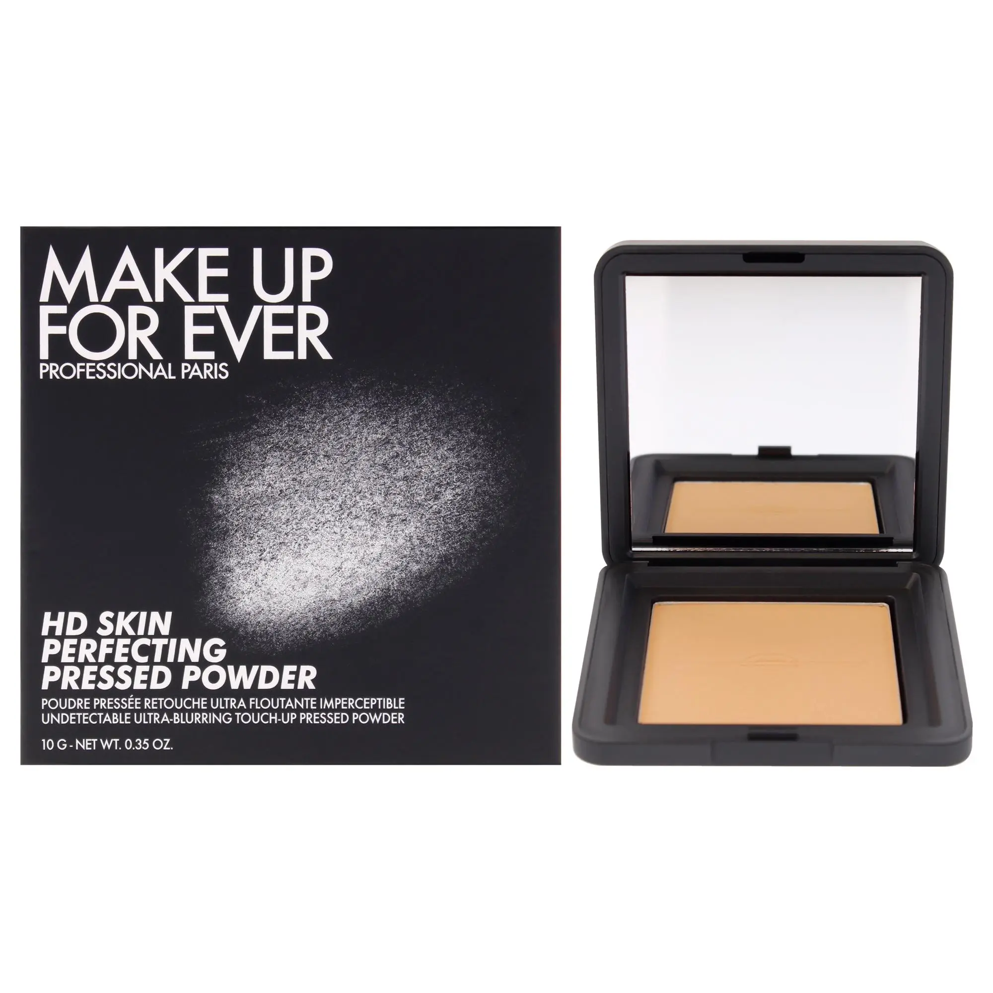 Make Up For Ever Women's HD Skin Perfecting Compact Pressed Cosmetic Powder - 2.1 Medium Shade, 0.35oz Lightweight Face Makeup for Natural Glow