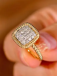 1 PC Fashion Cubic Zirconia Ring For Women For Wedding Engagement Party Jewelry Valentine's Day Gift