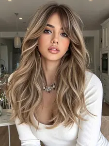 22 Inch Long Curly Wig, High Temperature Resistant, Suitable for Daily Wear and Special Occasions, Fashionable Wig for Women, Synthetic Hair Wigs, Synthetic Curly Wigs, Synthetic Wig