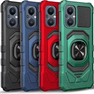 For OnePlus Nord N20 5G Phone Case, Kickstand Cover + Tempered Glass Protector