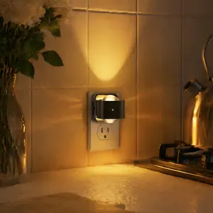 LOHASLED Night Light Projector, Night Lights Plug into Wall, Dusk to Dawn Sensor, 180°Rotating Nightlight for Kids, 0-150LM Dimmable Soft White Ambient Lighting for Bathroom, Decor, Gifts