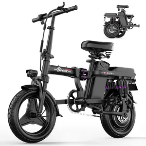Pikabike F12 Electric Bike for Adults, 1200W Motor, 48V 15AH Removable Battery, MAX Speed 25MPH, 24-40Miles Long Range Commuting Ebike, Dual Disc Brakes, Lightweigh 14" Folding Electric Bicycle for Women Men