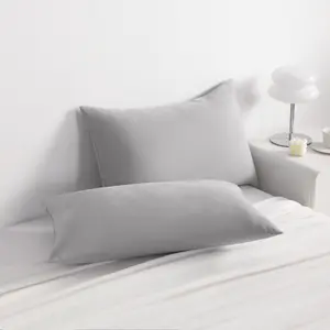 NTBAY Down Alternative Bed Pillows, 2 Pack Soft Low Loft Sleeping Pillows