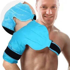 Shoulder Ice Pack Wrap for Pain Relief, Reusable Gel Therapy Bag for Muscle Relaxation, Instant Compression Support