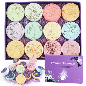 Shower Steamers Aromatherapy, 12-Pack Shower Bombs with Essential Oils, Perfect Birthday Gift for Women, Self-Care Spa Treatments