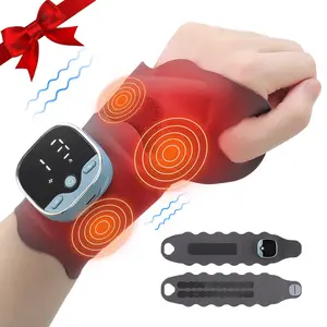 [One Piece] Hand Massager Wrist EMS Pulse Therapy Device for Carpal Tunnel & Arthritis Relief, Heated Hand Massager with TENS Technology, 9 Intensity Levels & 5 Modes, Portable Electric Wrist Support Gift for Men Women