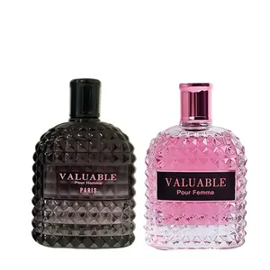 2pcs Valuable Paris Couple Set Perfume, Long Lasting Sweet Scent For Women/Men Fragrance For All Skin Daily Used 2x100ML