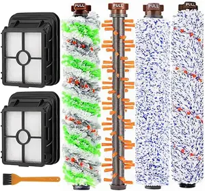 Replacement Parts for Bissell CrossWave 1785 2306 2551 Series Wet Dry Vacuum Cleaner, 1785A 2306A Replacements 1 Set Pet & Multi Surface &  Floor & Area Rug Brush Rolls and 2 Pack 1866 Filters