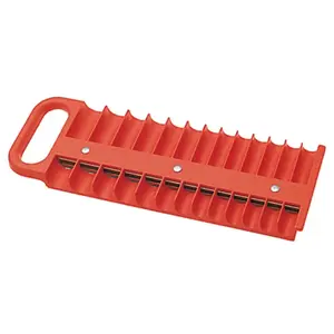 Lisle Magnetic Socket Holder, 1/4 in. Drive Red Design, Holds 26 Sockets, Magnetic Socket Sockets