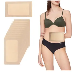 10Pcs Castor Oil Pack Wrap,Large Castor Oil Pack Size 11.02 * 6.29in for Pure Castor Oil, No Washing Self Adhesive with High Absorbent Organic Cotton Flannel, Anti Massage Oil Leak, Design for Women Men (Oil Not Included)