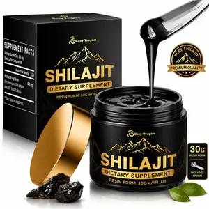 Cozy Tropics Pure Himalayan Shilajit Resin 30g, Gold Grade Natural Mineral Resin with Fulvic Acid & 85+ Trace Minerals, Easy Mix Daily Routine for Men & Women, Comes with a Spoon