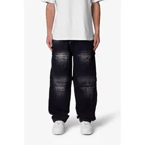 mnml Oversized Cargo Pants - Washed Black