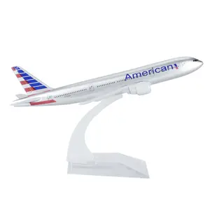 Airplane Model Diecast Planes 16cm American B777 Model Plane 1:400 Alloy Model for Collection