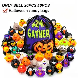 Halloween Duck Decor Set, 20pcs/10pcs Halloween Candy Storage Bags, Playful Duck Halloween Gifts for Kids, Party Favor Gifts, Perfect for Halloween Celebrations