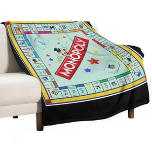 Monopoly Board Game Classic Throw Blanket - Soft Warm Flannel Design for Cozy Nights & Home Decor - Perfect Valentine Gift Idea