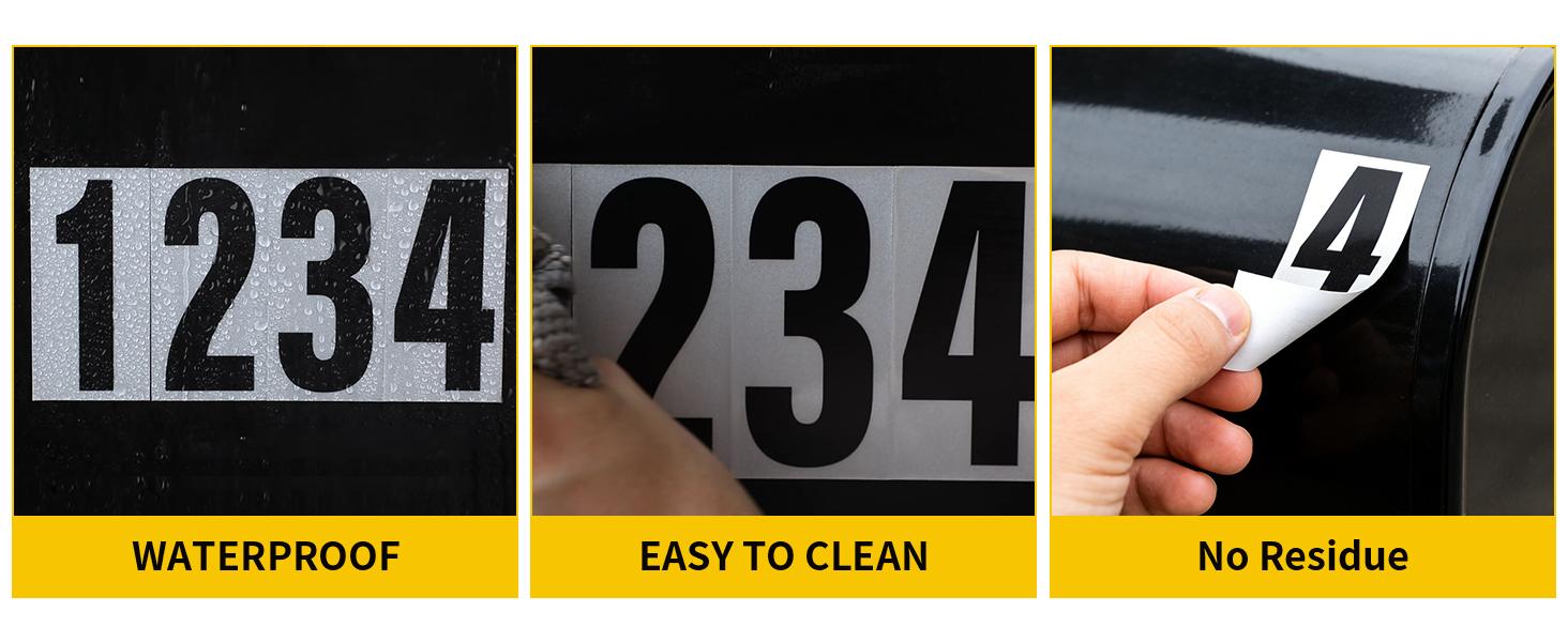 3 Sets Reflective Mailbox Numbers 0–9, Self-Adhesive Vinyl Address Numbers for Mailbox, Door, Fence and Garage 3 Sets Reflective Mailbox Numbers 0–9, Self-Adhesive Vinyl Address Numbers for Mailbox, Door, Fence and Garage