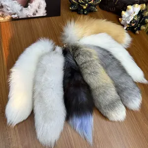 2026 Summer Faux Fox Tail Keychain - Modacrylic Soft Fur Bag Charm for E-Girls, Cosplay & Gothic Accessories Perfect for Raves & Conventions