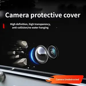 Car Rearview Mirror Camera Protective Film, 360° Panoramic Camera Protector, Prevents Impact, Cracks, and Small Rocks, High Definition, High Transparency, Complete Car Accessories, Rearview Mirror Protection