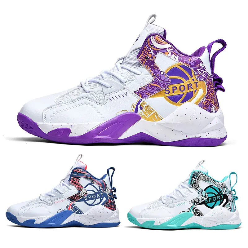 (New) Men's High-Top Basketball Shoes - PU Leather Upper, Rubber Sole, Lace-Up Closure, Breathable, Lightweight, Non-Slip, Solid Color, Ideal for Running, Ballgames, High-Top Shoe, Male, Sports, Athletic