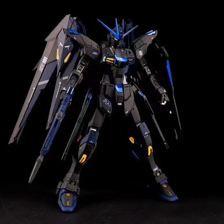 Black Phoenix Shadow Freedom 2.0 MG Gundam Plastic Parts Detailed Model Kit - Adult-Targeted Collecting Toyset, Includes Display Stand and Water Decals, Single Kit