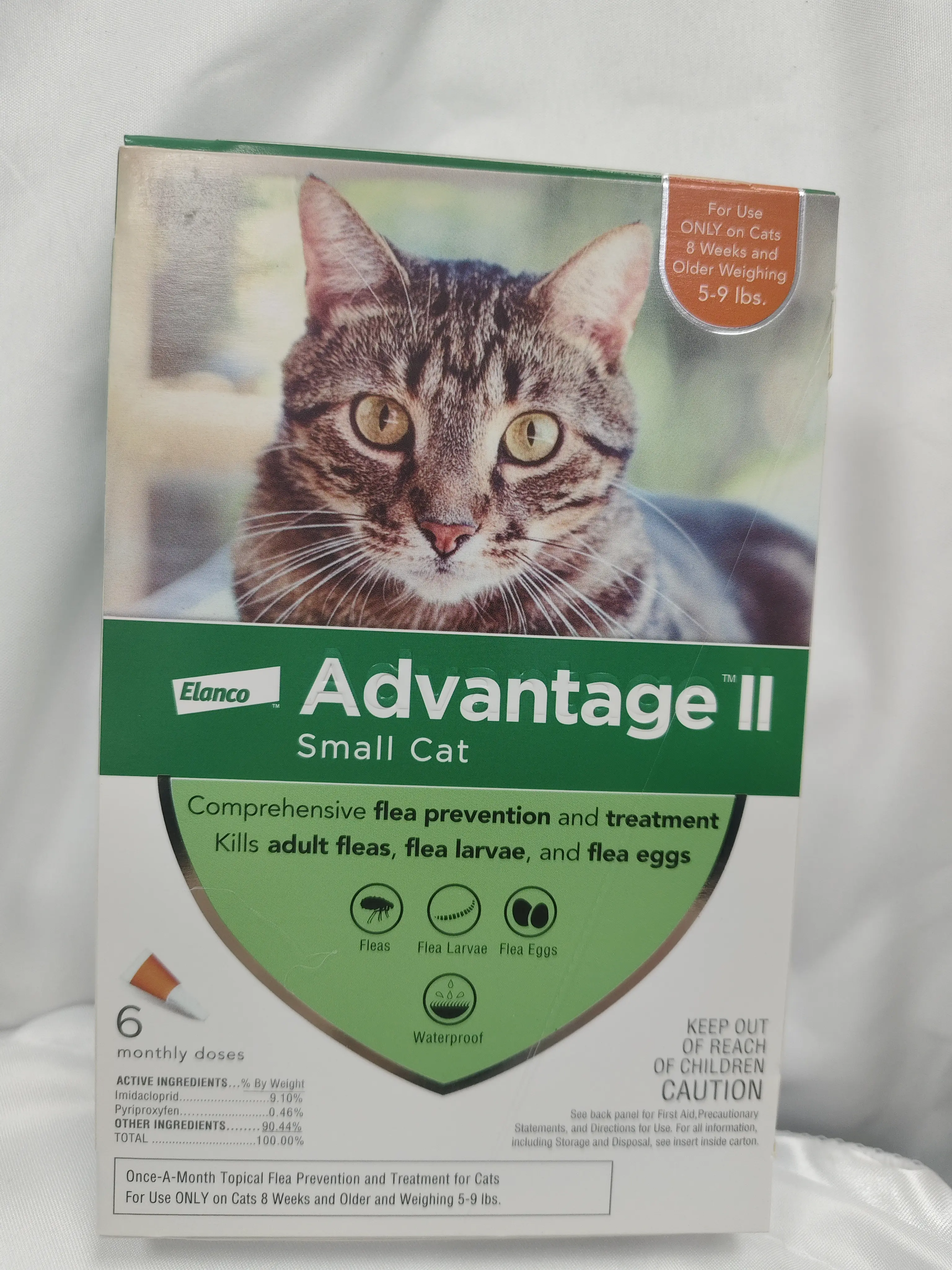 Flea Prevention & Treatment for Small Cats 5-9 lbs, 6 Monthly Doses