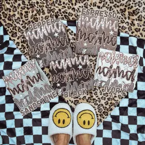 Mama Comfort Colors Premium Tee Cheetah Checkers Trendy Design for Women - Comfortable Footwear with Unique Text and Patterns - Womenswear, Top