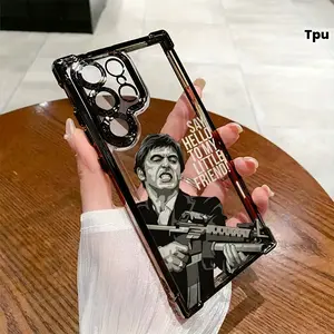 Hot Scarface Phone Case Compatible with Samsung Galaxy S25 S24 S23 S22 S21 FE Ultra Plus 4G 5G, Transparent Soft Back Cover for Drop Protection.
