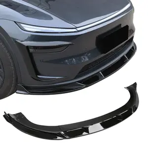 EVBASE Front Lip Spoiler for Tesla Model Y Juniper 2025+, Gloss Black Bumper Splitter Body Kit Upgrade