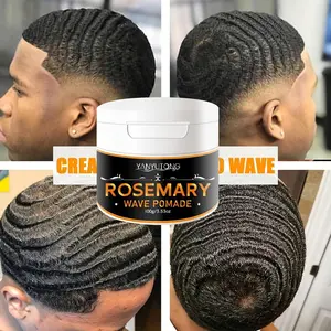 100g/100g*2 Men's Rosemary Wave Styling Cream, Texturizing Product, 360 Degree Precision Define Waves, Strong Hold Non-Stiffening, Moisturizing & Smooth Finish