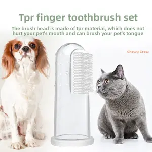 Complete Pet Dental Care Kit: Toothbrush, Finger Brush & Toothpaste Set for Cats & Dogs, Effectively Reduce Tartar & Freshen Breath