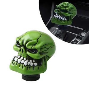 Skull Shift Knob Transmissions Gear Shifter Stick Handle Shifting Lever Fit Most Manual Automatic Cars Truck SUV Quirky Personality Modification Large Tooth Red